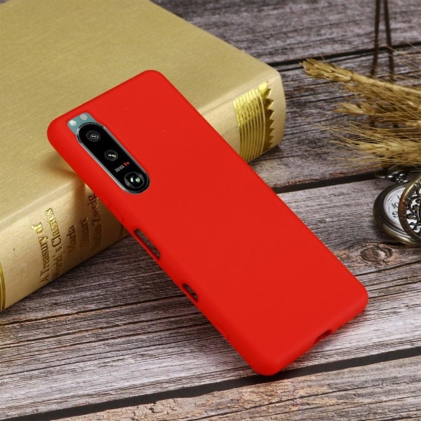 Matte Liquid Silikone Cover til Sony Xperia 5 III - Rød Red