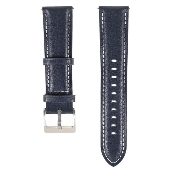 22m Universal quick release klockarmband i äkta läder - Blå Blå