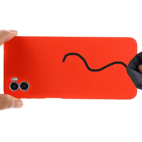 Matte liquid silicone cover for Motorola Moto E22s - Red Red