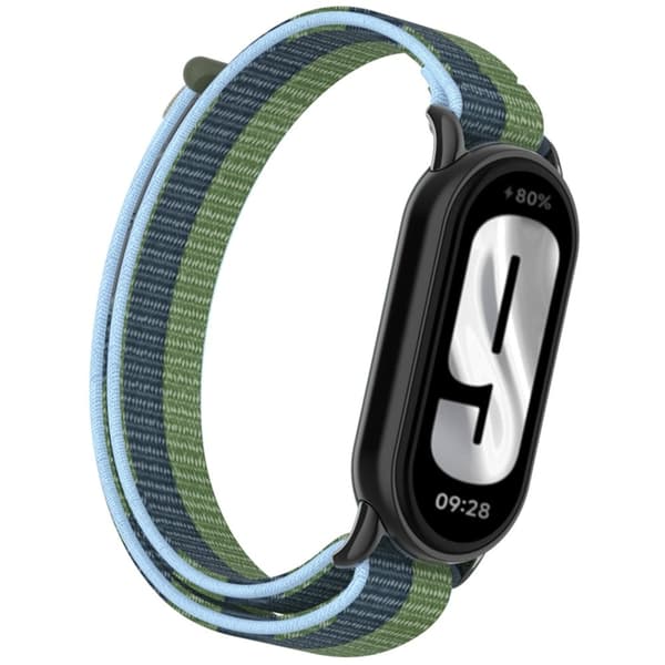 Xiaomi Mi Band 9 / Smart Band 8 Klockarmband Nylon Loop Justerbart handledsband - Mörkblå Blå