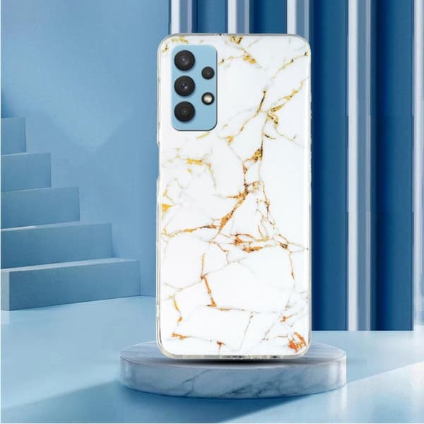 Marble Samsung Galaxy A32 Etui - Hvit White