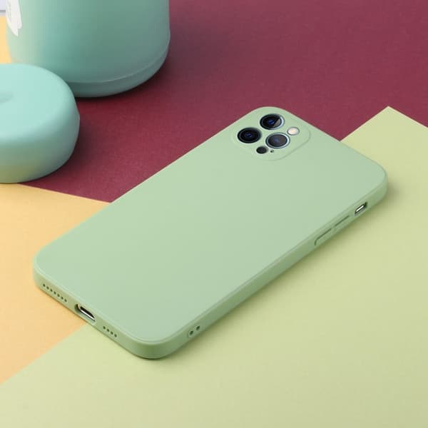 Viistetty pudotusta estävä kumipäällysteinen suojus iPhone 15 Pro - Matcha Vihreä Green