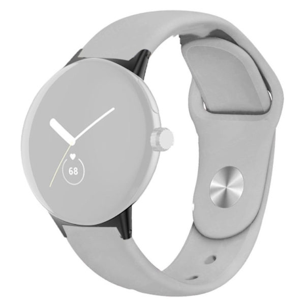 Silikonklokkerem til Google Pixel Watch - Grå Silver grey