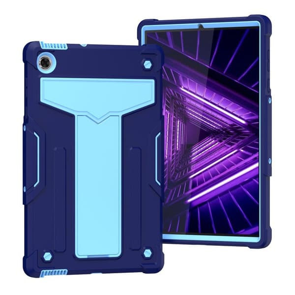 Lenovo Tab M10 FHD Plus silikonfodral - Mörkblå / Baby Blå Blå