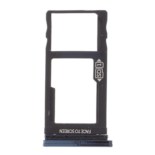 Motorola One Vision OEM micro SD-korthållare - Mörkblå Blå