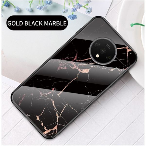 Fantasy Marble OnePlus 7T cover - Sort / Guld Black