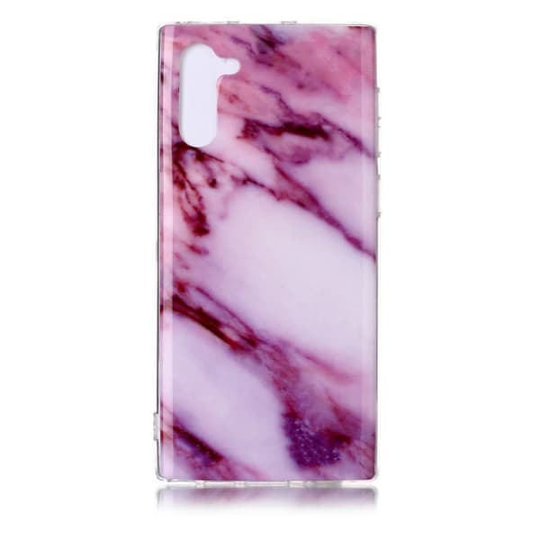 Marble Samsung Galaxy Note 10 deksel - Rose / lilla fargetone-marmor Purple