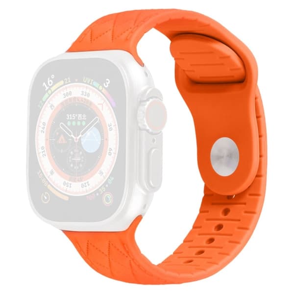 Apple Watch Series 9 41mm tekstureret silikonerem - Orange Orange