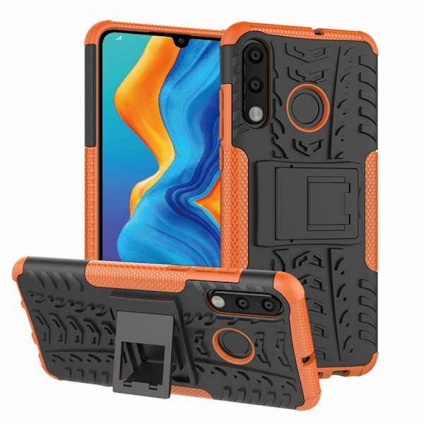 Huawei P30 Lite hybridfodral med coola däck - Orange Orange