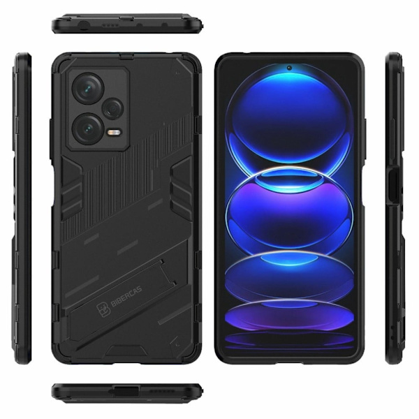 Stöttåligt Xiaomi Redmi Note 12 Pro Plus hybridskal - Svart Svart