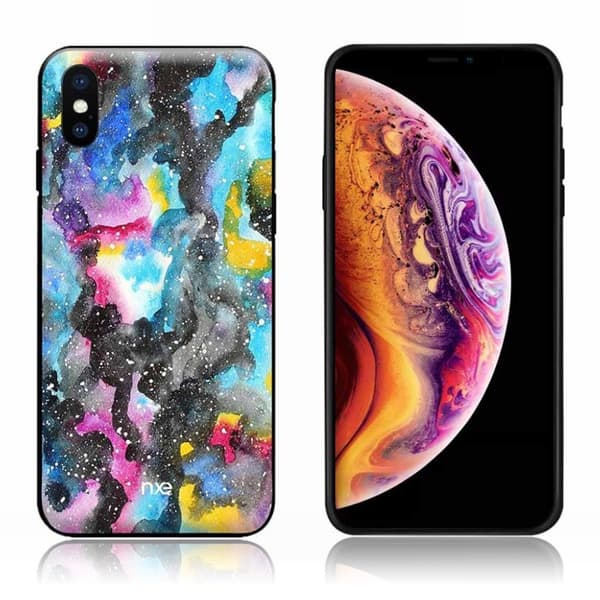 NXE fleksibelt etui med mønstertryk til iPhone XS Max 6,5 tommer - Style A Multicolor
