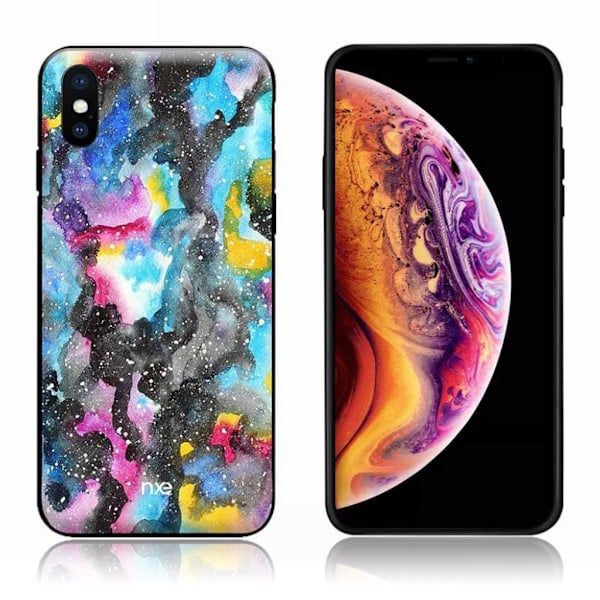 NXE iPhone Xs Max mønster deksel - Style A Multicolor