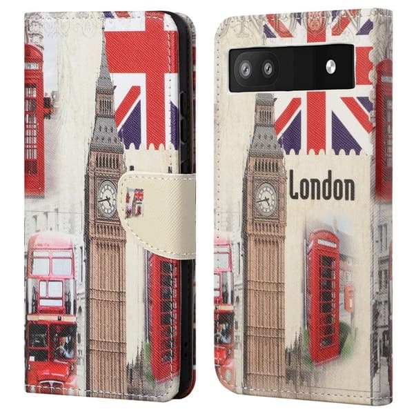 Wonderland Google Pixel 6a Flip Etui - London Big Ben Multicolor