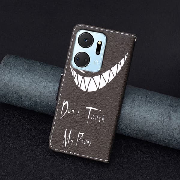 Wonderland Honor X7a Flip Etui - Don't Touch My Phone Black