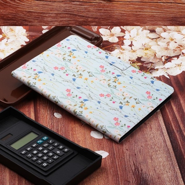 Huawei MediaPad T5 mönstrat läderfodral - Floret multifärg