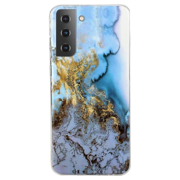 Marble design Samsung Galaxy S22 cover - Havvand Blå Multicolor