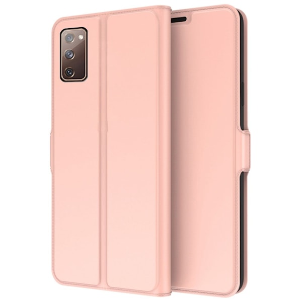 Sileä ja ohut premium-PU-nahkakotelo Samsung Galaxy S20 FE 2022 - Ruusukulta Pink