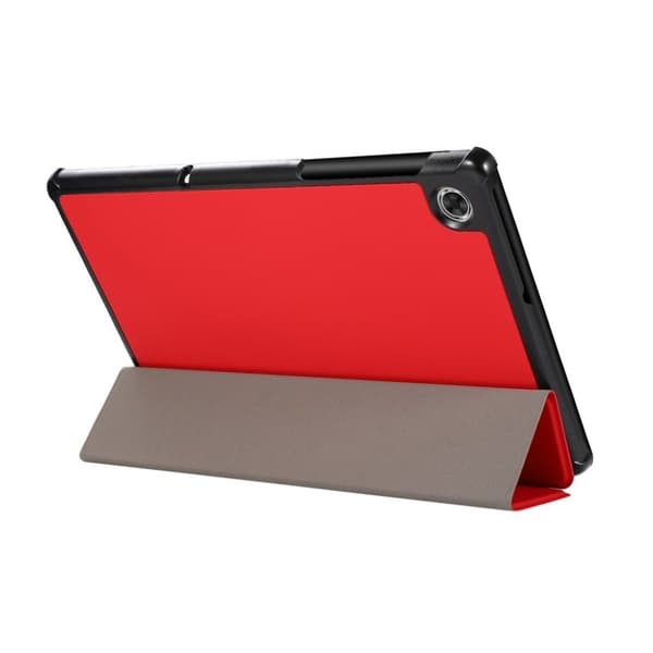 Lenovo Tab M10 FHD Plus tri-fold læder flip case - Rød Red