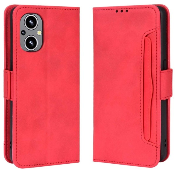 Modernt OnePlus Nord N20 5G fodral med plånbok - Röd Röd