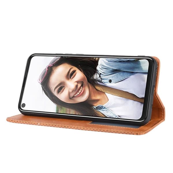 Bofink Vintage HTC U20 5G Lær Etui - Brun Brown