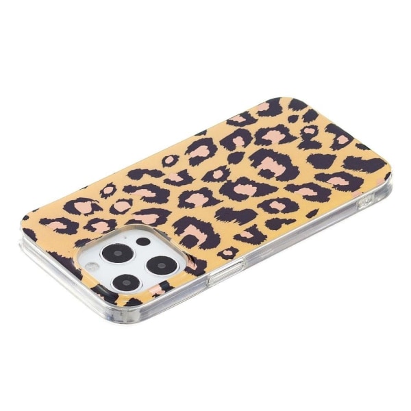 Marble iPhone 14 Pro Max Suojakotelo - Leopard Yellow