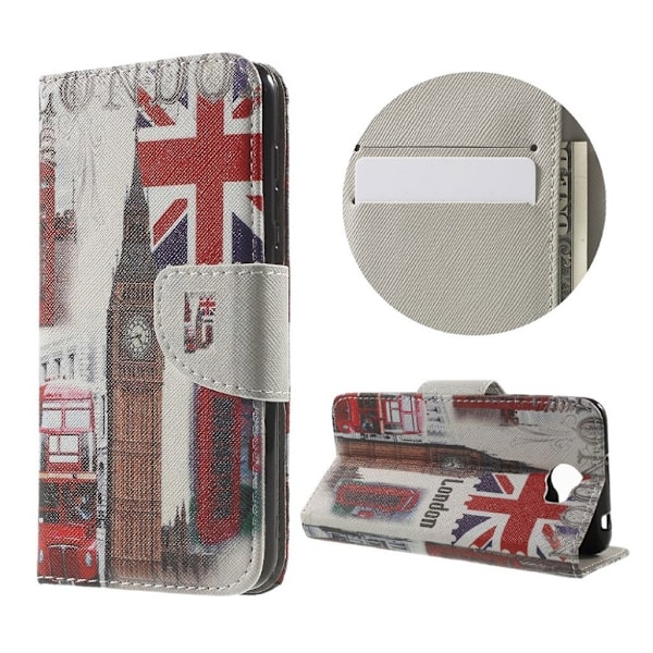 Huawei Y5 II Læder etui med et smukt mønster - Big Ben Multicolor