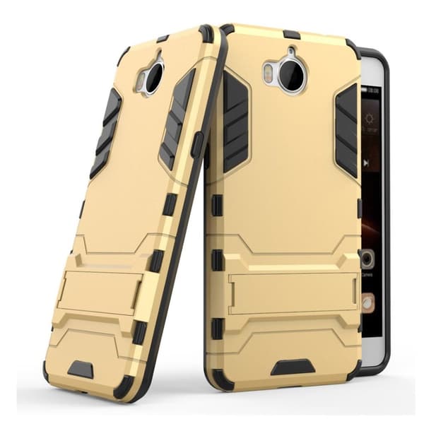 Huawei Y6 (2017) Deksel laget av plastikk og silikon - Gull Gold