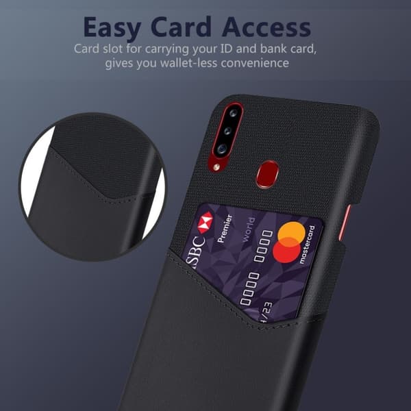 Bofink Samsung Galaxy A20s Cardskal - Svart Svart