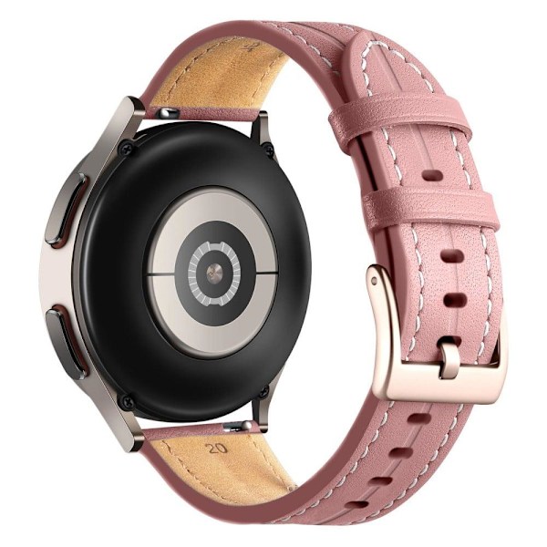 22 mm Universal klockarmband i äkta läder - Mörkrosa Rosa