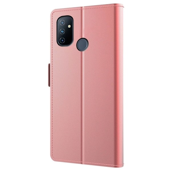 Phone Suojakotelo With Make-up Mirror And Slick Design For OnePlus Nord N100 - Ruusukulta Pink