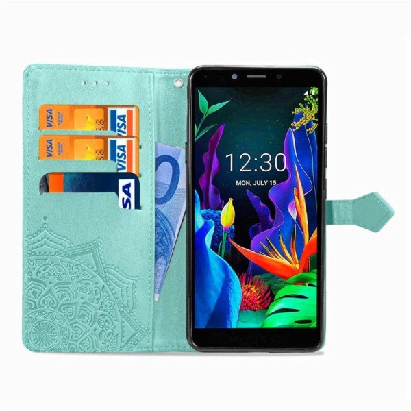 Mandala LG K20 (2019) Flip kotelot - Syaani Green