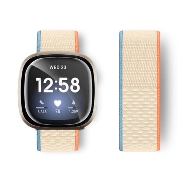 Fitbit Sense 2 / Versa 4 nylonrem - Mælkehvid White