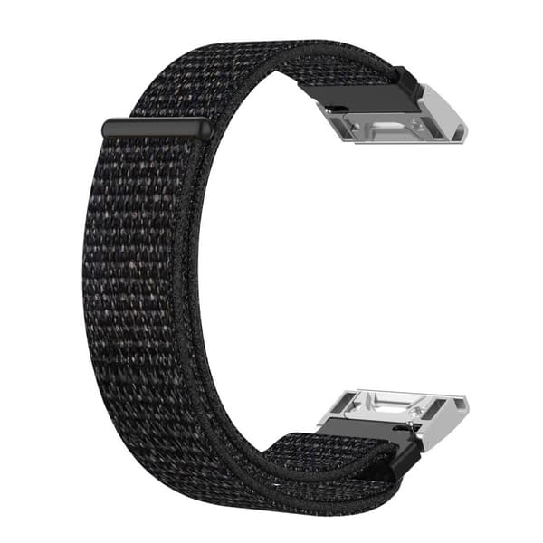 Garmin Fenix 5S tarranauha nylon - Musta Black