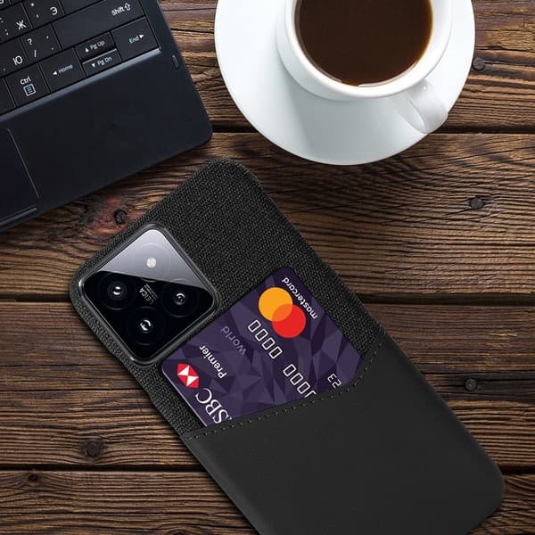 Bofink Xiaomi 14 Pro korttikotelo - Musta Black