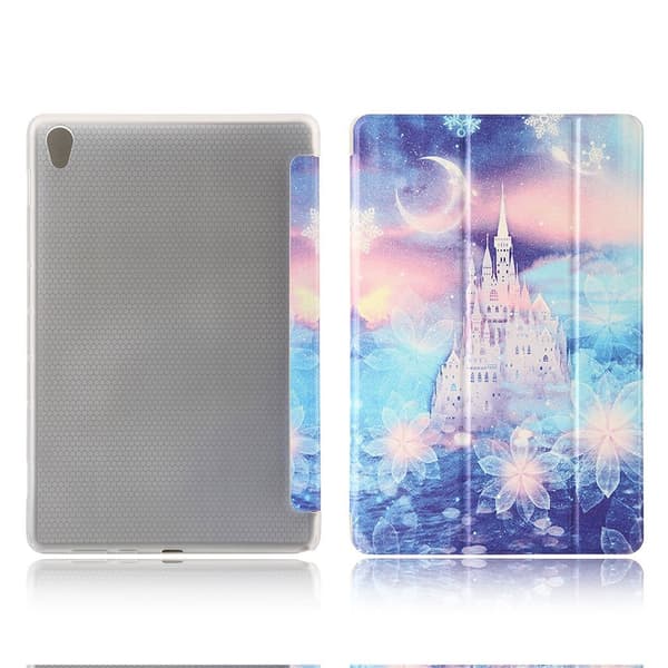 Huawei MediaPad M6 10.8 tri-fold mønster læder flip etui - Castle Multicolor