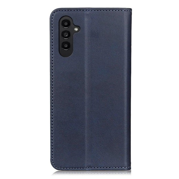 Lompakko-style Aitoa Nahkaa Läppäkotelo For Samsung Galaxy A14 - Sininen Blue