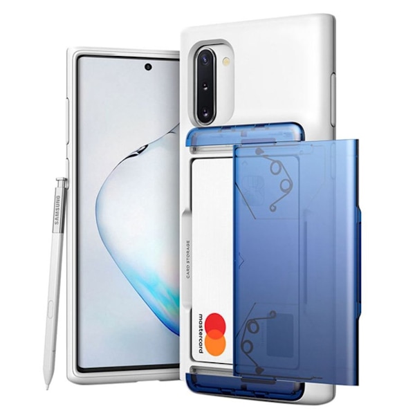 VRS Design Damda Glide Shield for Galaxy Note 10 - Hvid - Blå Sort Blue