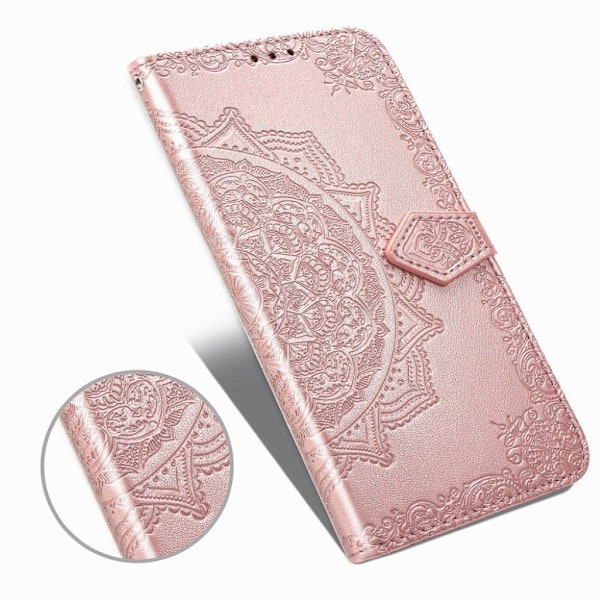 Mandala läder OnePlus Nord fodral - Rosa Rosa