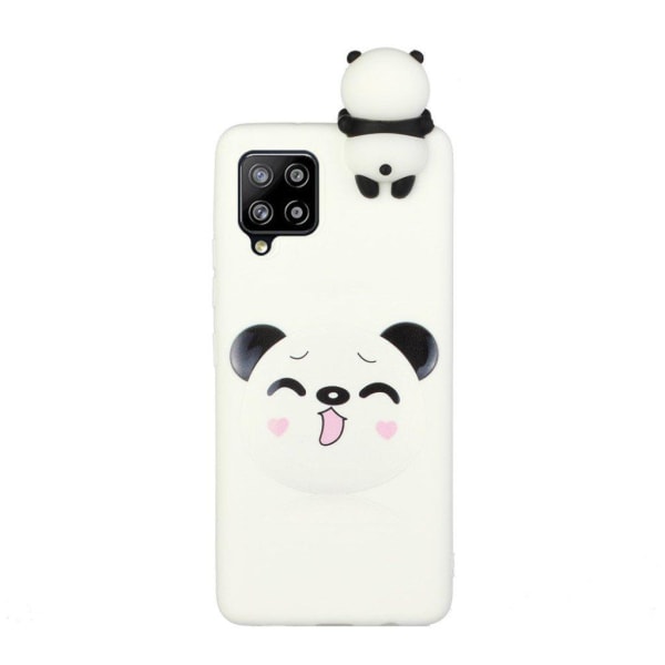 Cute 3D Samsung Galaxy A42 5G Etui - Cutesy Panda in White White