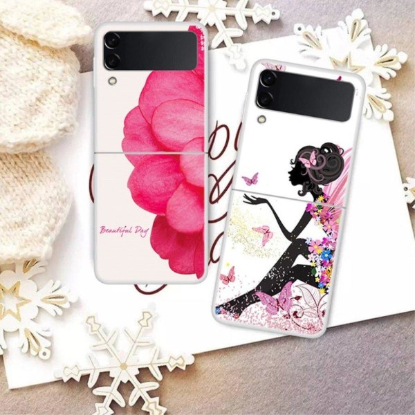 Deco Samsung Galaxy Z Flip3 5G Suojakotelo - Exquisite Flower Pink