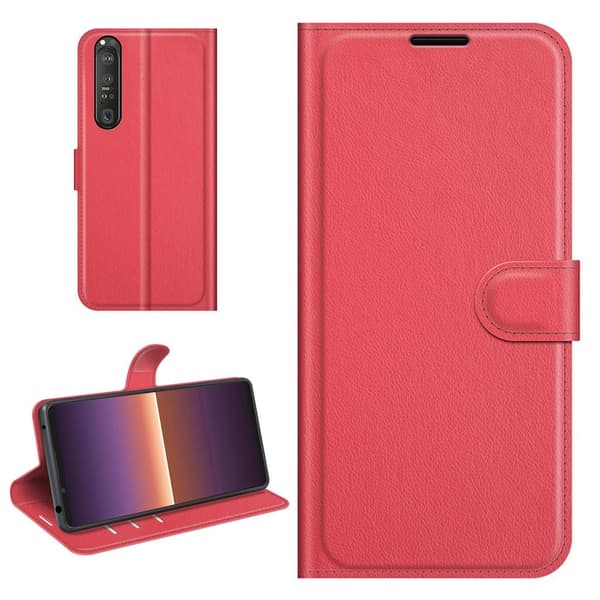 Classic Sony Xperia 1 III Flip etui - Rød Red