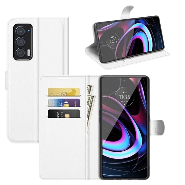 Classic Motorola Edge (2021) Flip Etui - Hvid White