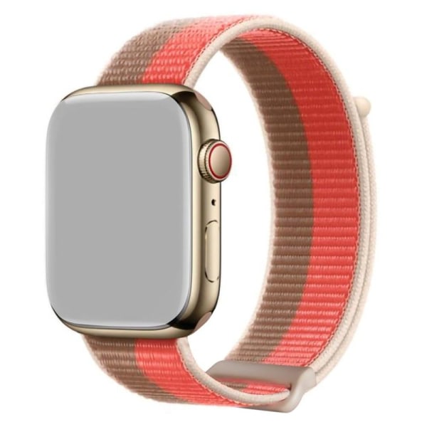 DUX DUCIS Apple Watch (45mm) sporty nylon-urrem - Pomelo Pink Multicolor