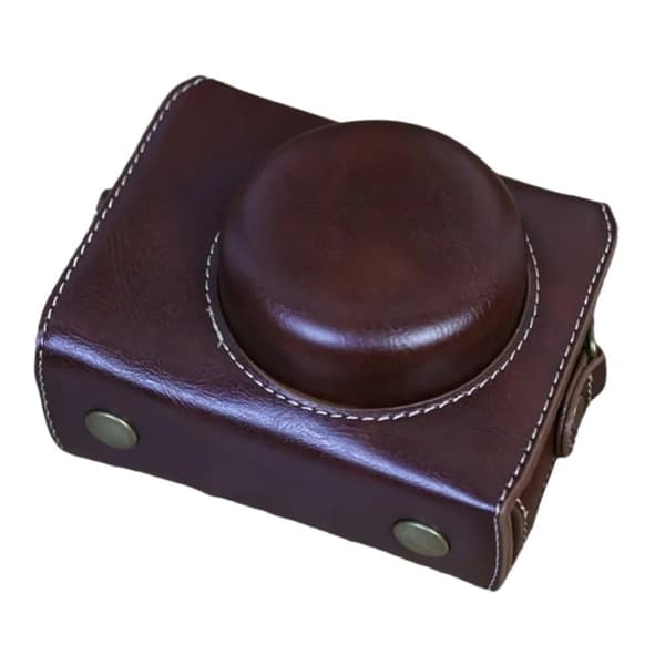 Sony ZV-1 vintage lædercover med rem - Kaffe Brown