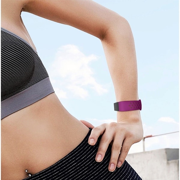 silikon klockarmband för Fitbit Charge 2 - Lila Lila