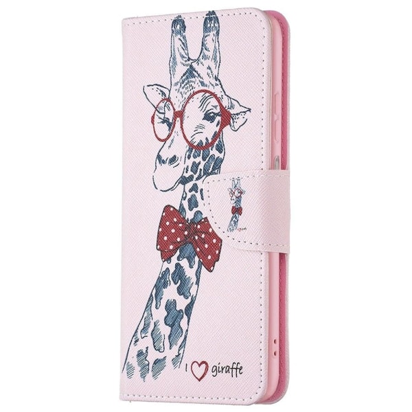 Wonderland Samsung Galaxy M53 5G flip etui - Giraf Pink