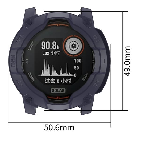 Garmin Instinct 3 Solar 45 mm skyddsfodral Rugged Armor Flexibelt skal klockskydd - Midnattsgrön Grön