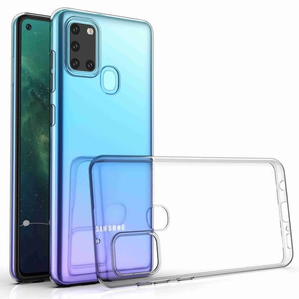 Erittäin ohut läpinäkyvä kotelo Samsung Galaxy A21s:lle Transparent