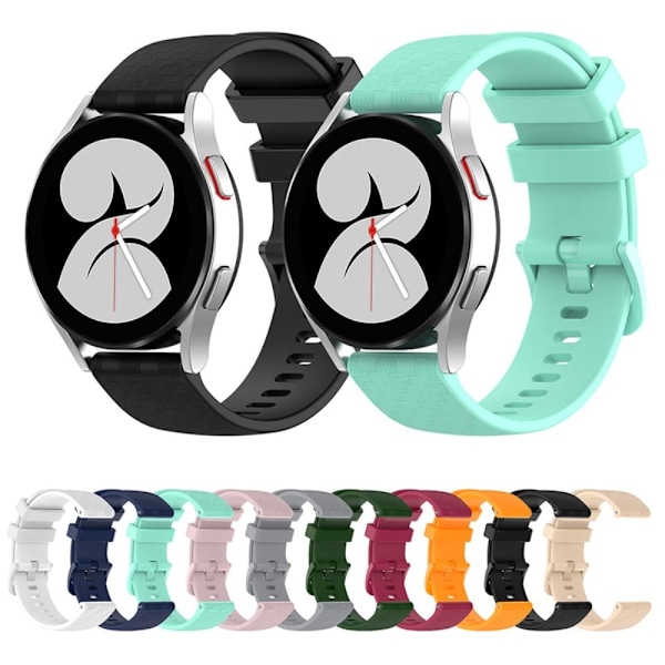 20 mm universal klockarmband i kolfiber-silikon - Gul Gul