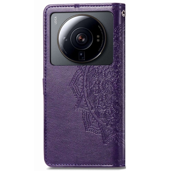 Mandala läder Xiaomi 12S Ultra fodral - Lila Lila